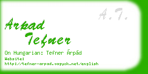 arpad tefner business card